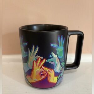 Starbucks 2021 ASL American SIgn Language Art-Yiquio Wang Coffee Mug Cup 12oz.